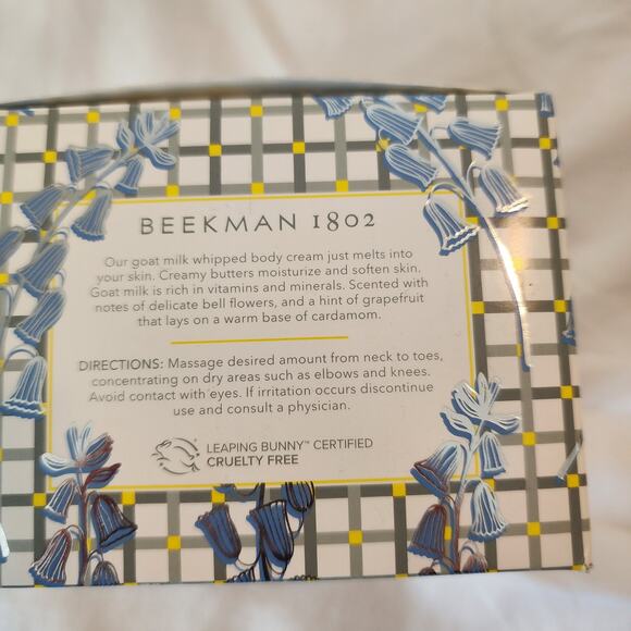 Beekman 1802 Silver Belle Bouquet whipped body cream 16 oz goat milk NIB - Picture 3 of 5